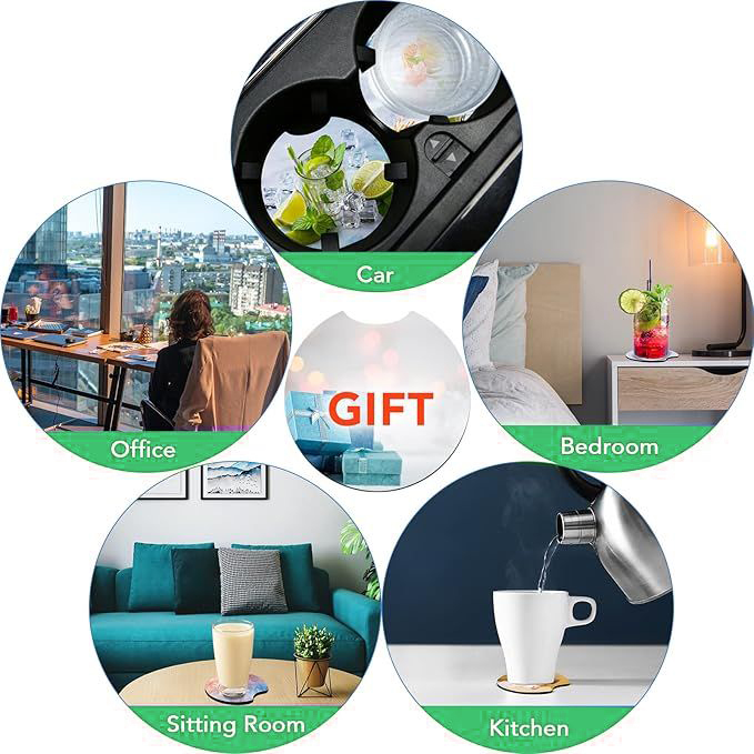 10/20Pcs Sublimation Blank Car - Coaster Sublimation Blank recension och pris