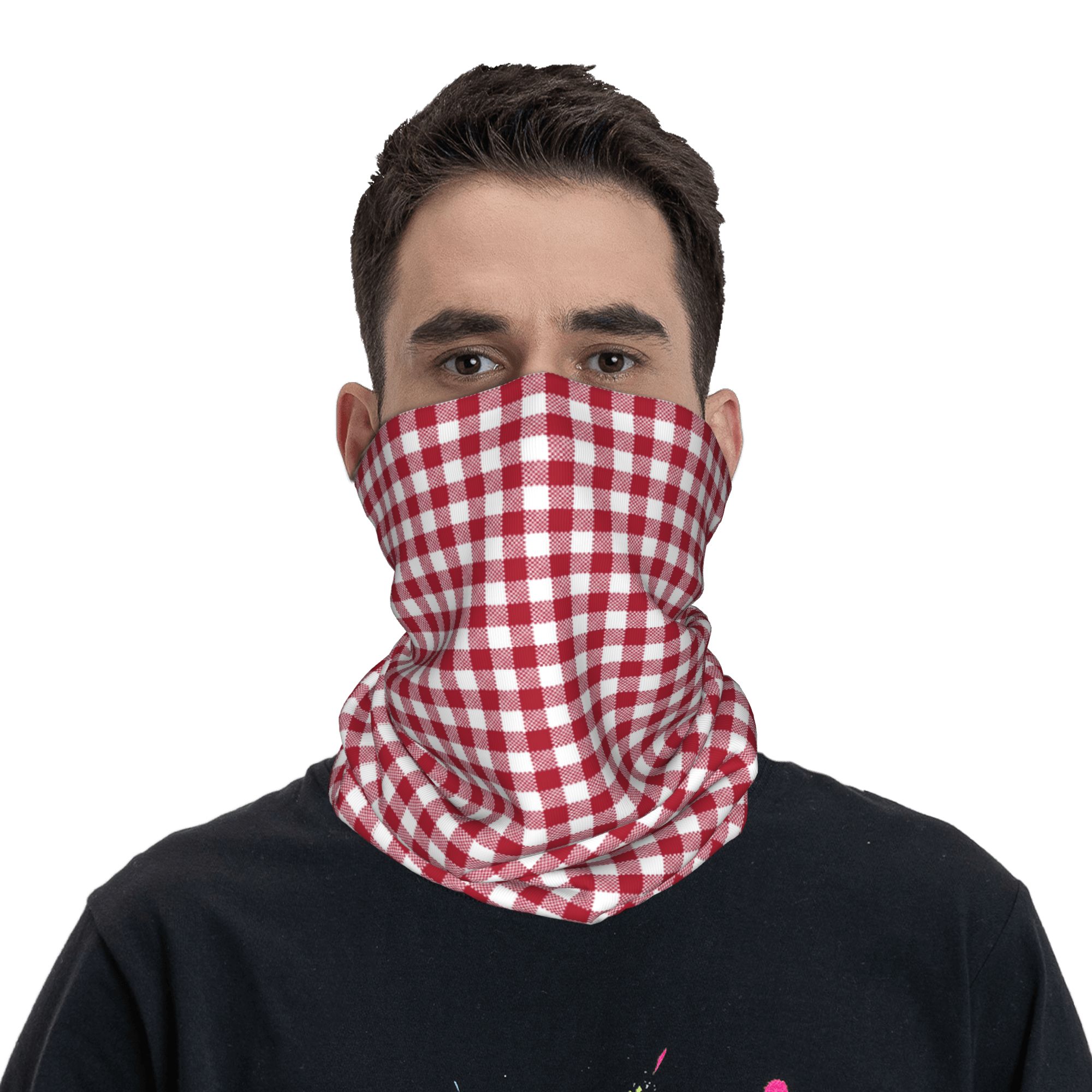 Custom Red And White Gingham B - Bandana Blank White recension och pris