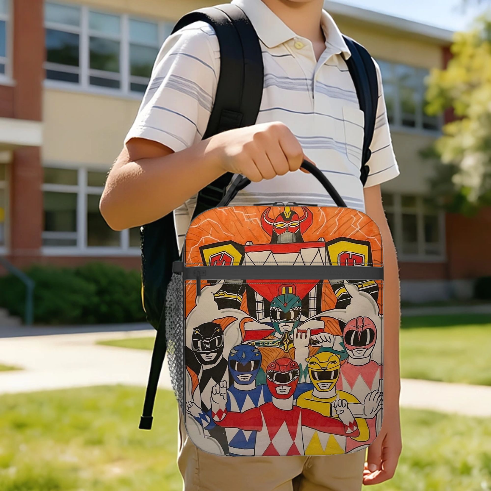 Power Rangers and Megazord Art - Tote Bag Sublimation recension och pris